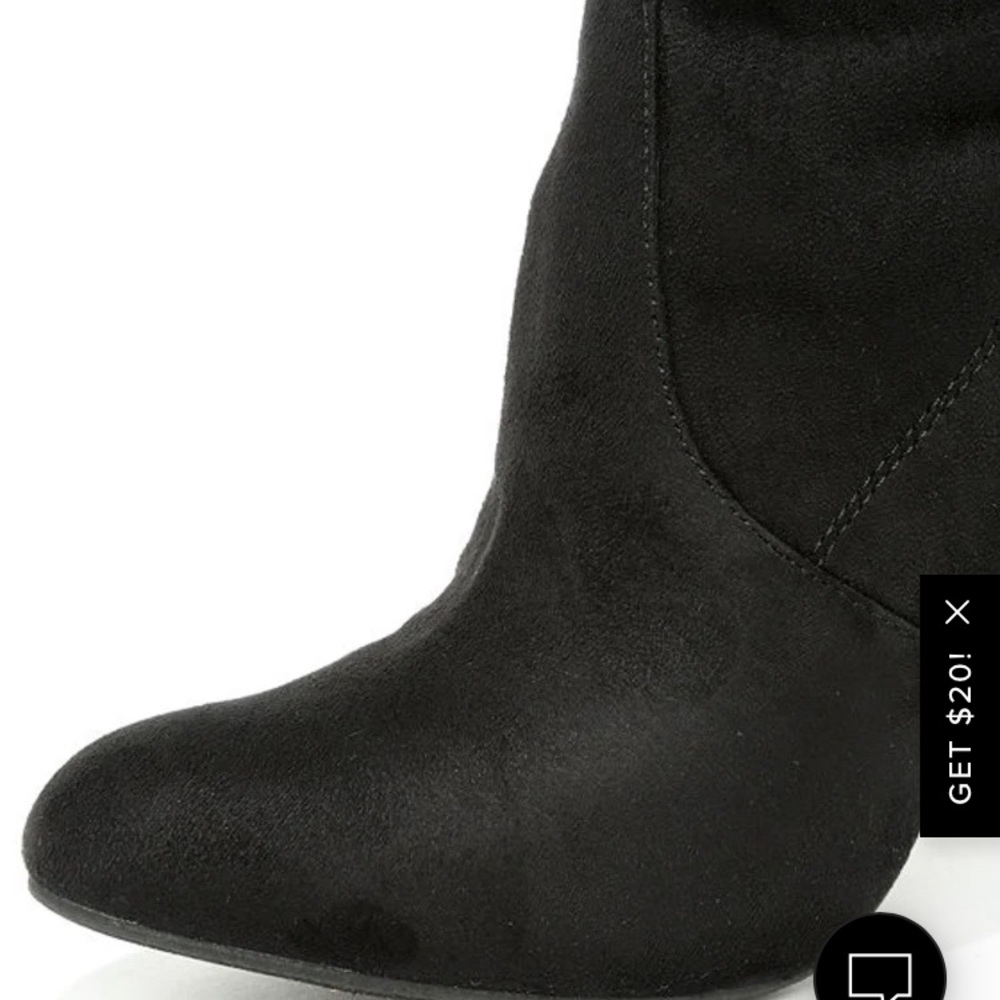 Steve Madden Gorgeous Black Suede Over the Knee Boots - Picture 7 of 9